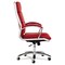 Alera Neratoli Series 17.32 in. to 21.25 in. Seat Height Up to 275 lbs. High-Back Slim Faux Leather Profile Chair - Red Seat/Back, Chrome